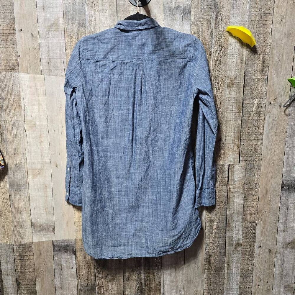 Peter Millar Blue Chambray Button Up Tunic Top - image 3